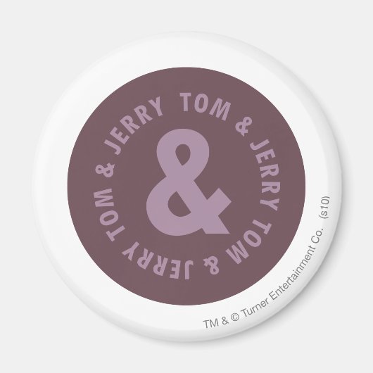 Tom und Jerry Round-Logo 9 Magnet (Vorne)