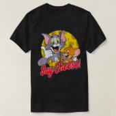 Tom und Jerry sagen Käse Portrait Zip T-Shirt (Design vorne)