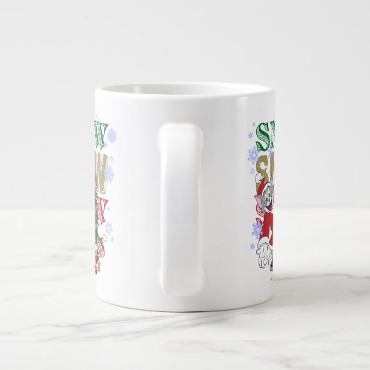 Tom und Jerry Santas am Baum Jumbo-Tasse (Rückseite)