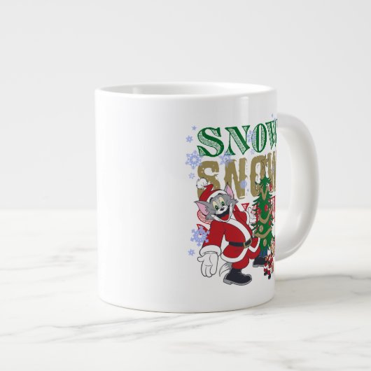 Tom und Jerry Santas am Baum Jumbo-Tasse (Vorderseite Rechts)