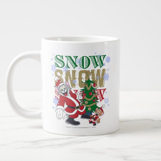Tom und Jerry Santas am Baum Jumbo-Tasse (Links)