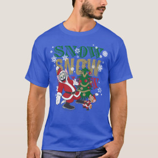 Tom und Jerry Santas am Baum T-Shirt