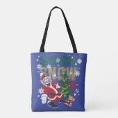 Tom und Jerry Santas am Baum Tasche (Rückseite)