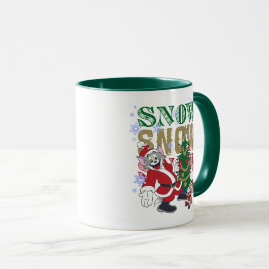 Tom und Jerry Santas am Baum Tasse (VorderseiteRechts)