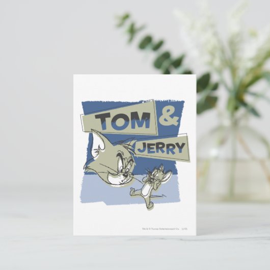 Tom und Jerry Scaredey Mouse Postkarte (Stehend Vorderseite)