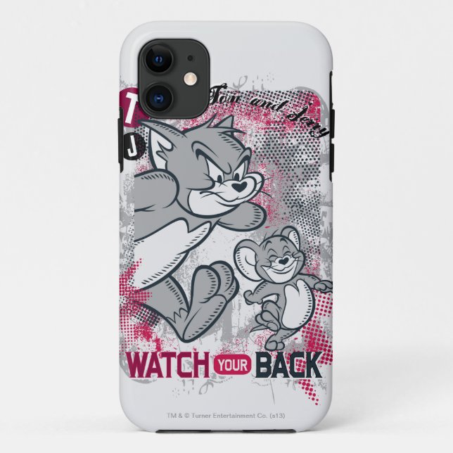 Tom und Jerry sehen sich den Rücken an Case-Mate iPhone Hülle (Rückseite)