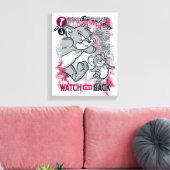 Tom und Jerry sehen sich den Rücken an Leinwanddruck (Insitu (Wohnzimmer))