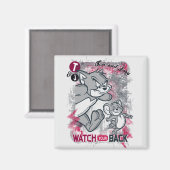 Tom und Jerry sehen sich den Rücken an Magnet (Vorderseite/Rückseite)