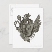 Tom und Jerry Skull Postkarte (Vorne/Hinten)