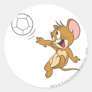 Tom und Jerry Soccer (Fußball) 1 Runder Aufkleber