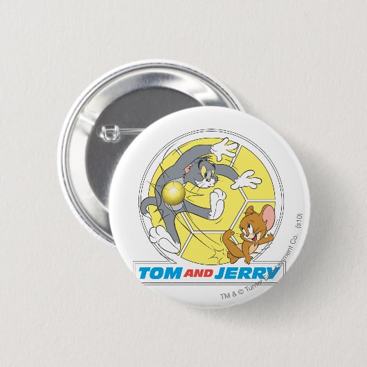 Tom und Jerry Soccer (Fußball) 8 Button (Vorne & Hinten)