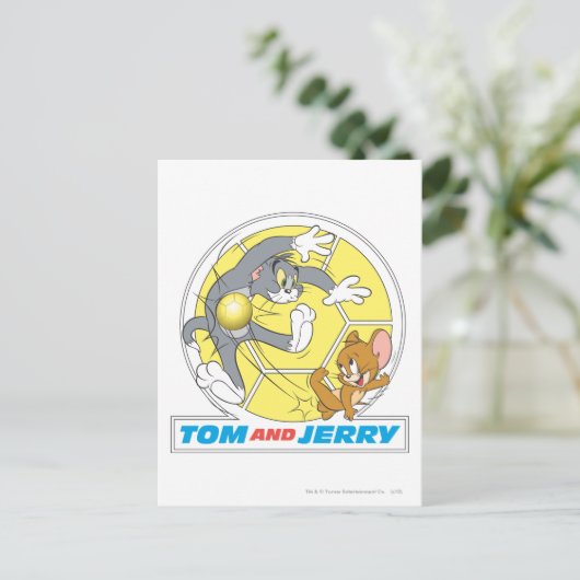 Tom und Jerry Soccer (Fußball) 8 Postkarte (Stehend Vorderseite)
