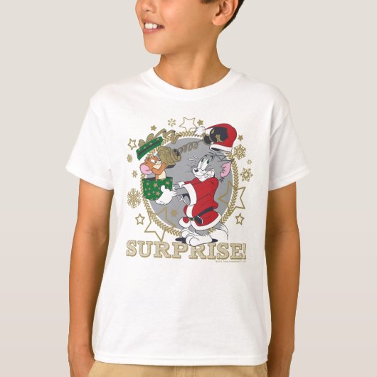 Tom und Jerry Surprise Geschenk T-Shirt (Vorderseite)