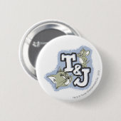 Tom und Jerry T&J Logo Button (Vorne & Hinten)