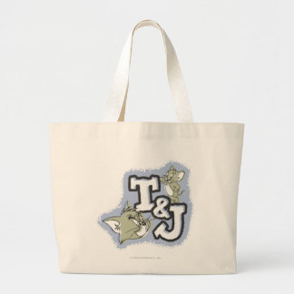 Tom und Jerry T&J Logo Jumbo Stoffbeutel