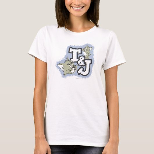 Tom und Jerry T&J Logo T-Shirt (Vorderseite)