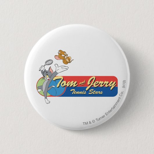 Tom und Jerry Tennis Stars 6 Button (Vorderseite)