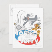 Tom und Jerry Tennis Stars 7 Postkarte (Vorne/Hinten)
