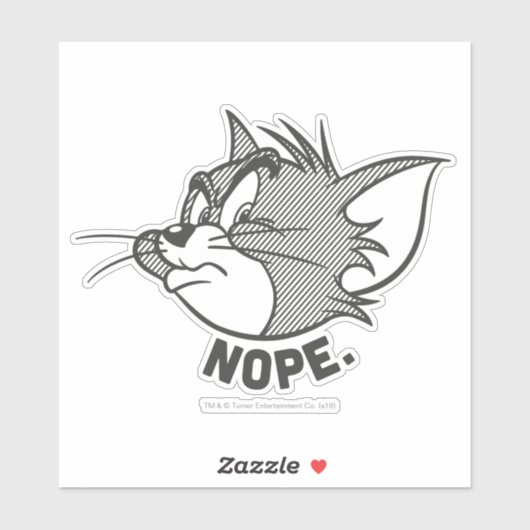 Tom und Jerry | Tom sagt "Nope" Aufkleber (Blatt)