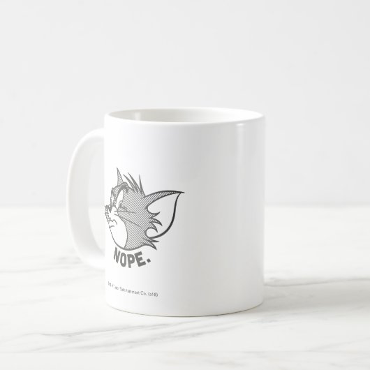 Tom und Jerry | Tom sagt "Nope" Kaffeetasse (Vorderseite Links)