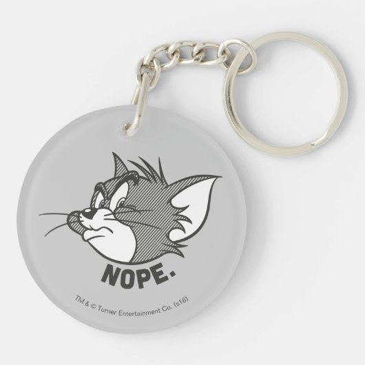 Tom und Jerry | Tom sagt "Nope" Schlüsselanhänger (Rückseite)