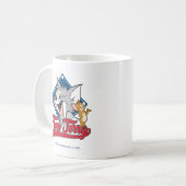 Tom und Jerry | Tom und Jerry auf Baseball Diamond Kaffeetasse (Vorderseite Links)