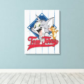 Tom und Jerry | Tom und Jerry auf Baseball Diamond Leinwanddruck (Insitu (Holzboden))