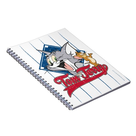 Tom und Jerry | Tom und Jerry auf Baseball Diamond Notizblock (Rechte Seite)