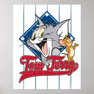 Tom und Jerry   Tom und Jerry auf Baseball Diamond Poster
