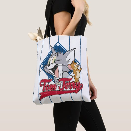 Tom und Jerry | Tom und Jerry auf Baseball Diamond Tasche (Von Nahem)