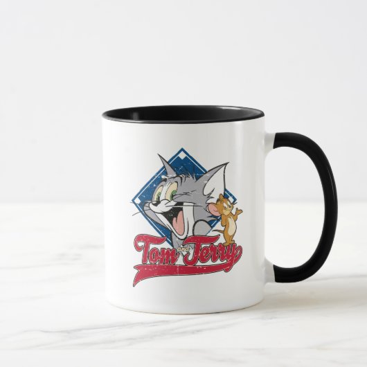 Tom und Jerry | Tom und Jerry auf Baseball Diamond Tasse (Rechts)