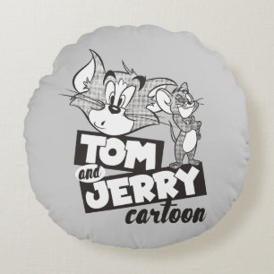 Tom und Jerry Tom und Jerry Cartoon Rundes Kissen