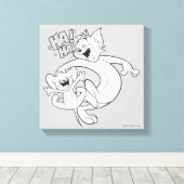 Tom und Jerry | Tom und Jerry lachen Leinwanddruck (Insitu (Holzboden))
