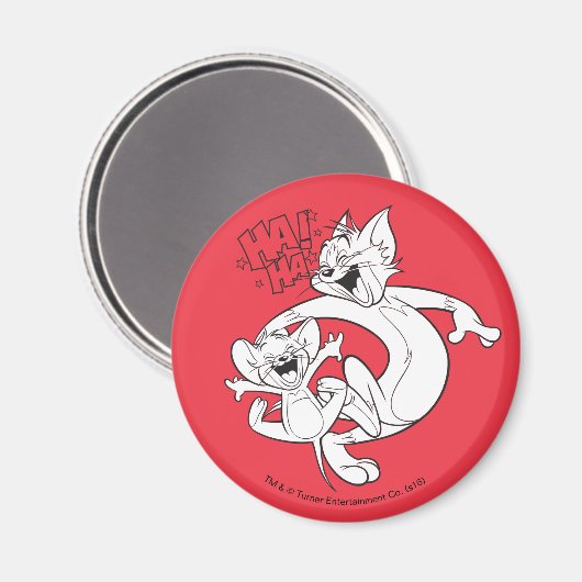 Tom und Jerry | Tom und Jerry lachen Magnet (Vorderseite/Rückseite)