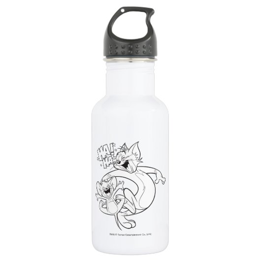 Tom und Jerry | Tom und Jerry lachen Trinkflasche (Vorderseite)