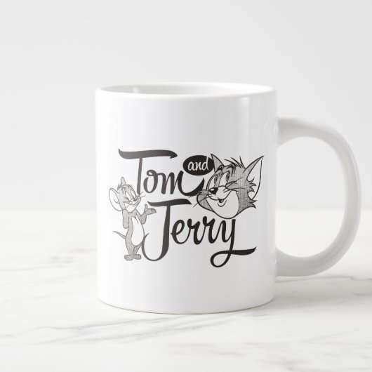 Tom und Jerry | Tom und Jerry sehen süß aus Jumbo-Tasse (Rechts)