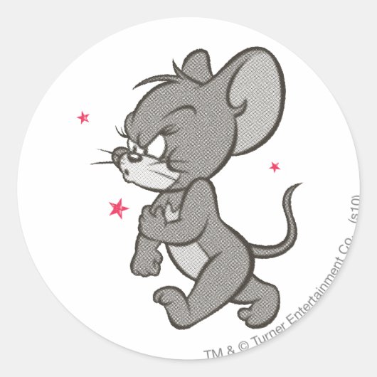 Tom und Jerry Tough Mouse 1 Runder Aufkleber (Vorderseite)