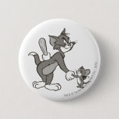 Tom und Jerry trügerischer Handshake Button (Vorderseite)