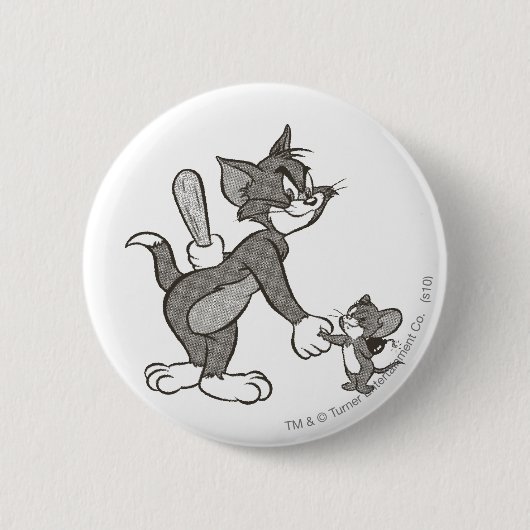 Tom und Jerry trügerischer Handshake Button (Vorderseite)