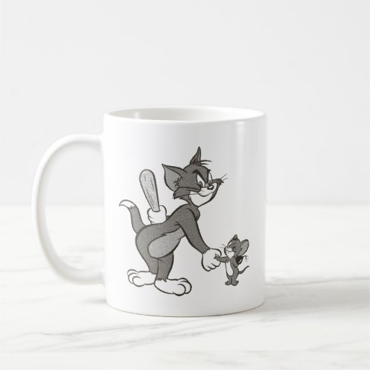 Tom und Jerry trügerischer Handshake Kaffeetasse (Links)