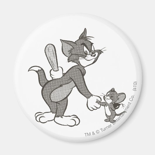 Tom und Jerry trügerischer Handshake Magnet (Vorne)