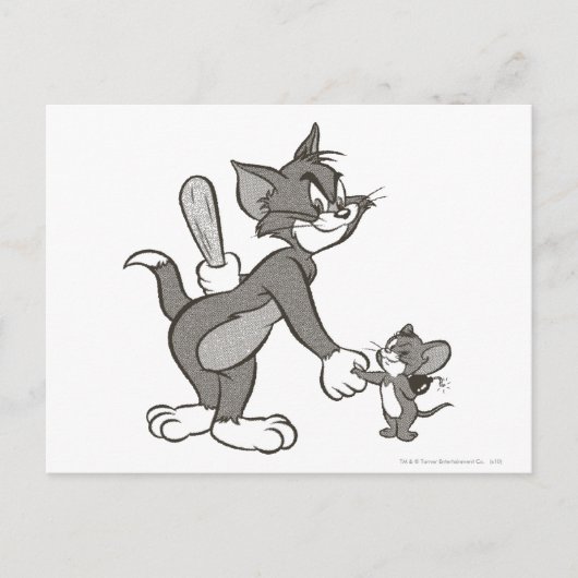 Tom und Jerry trügerischer Handshake Postkarte (Vorderseite)