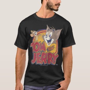 Tom und Jerry Wasser beschädigte Farben T-Shirt
