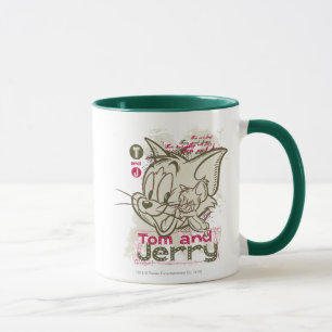 Tom und Jerryrosa und -GRÜN Tasse