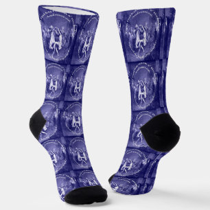 Tom verlor völlig den Verstand Burns Nacht in Blau Socken
