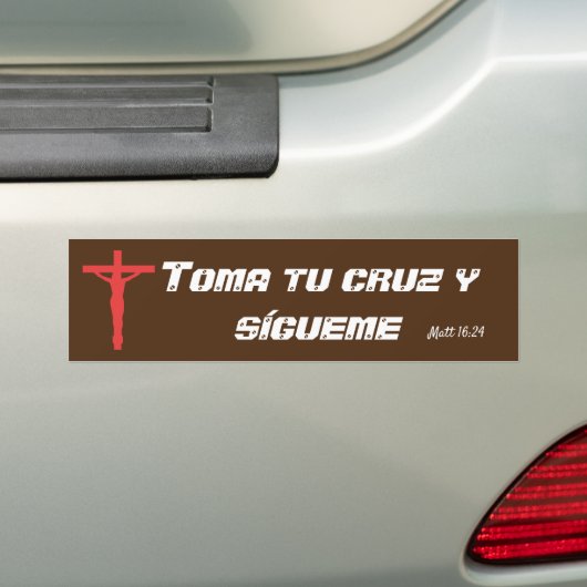 Toma tu cruz Autoaufkleber (Auf Auto)
