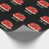 Toma-Zehen Funny Tomato with Toes Pun Dark BG Geschenkpapier (Ecke)