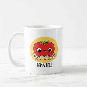 Toma-Zehen Funny Tomato with Toes Pun Kaffeetasse