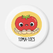 Toma-Zehen Funny Tomato with Toes Pun Magnet (Vorne)