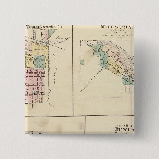 Tomah, Mauston, Fox Lake und Juneau Button (Vorderseite)